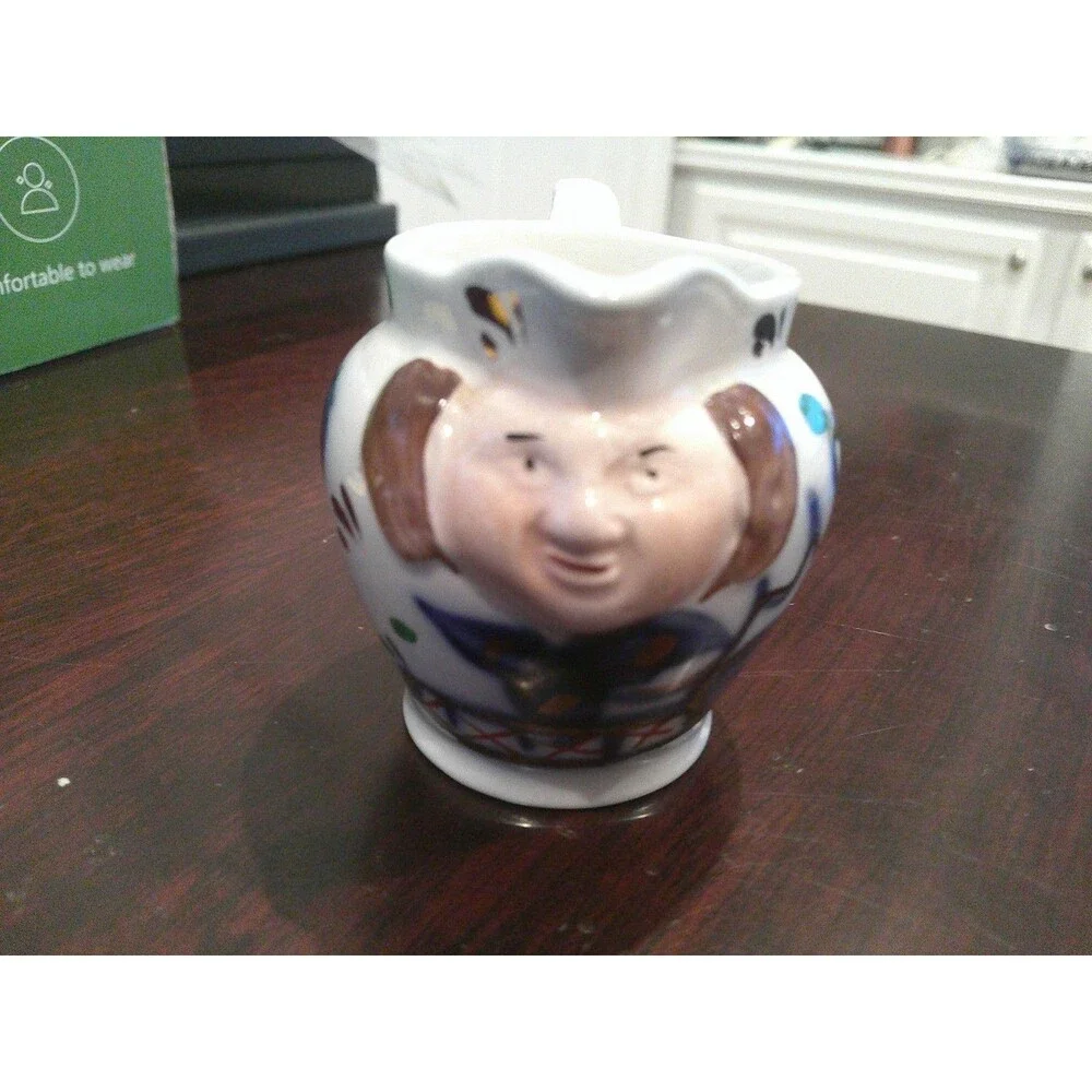 Vintage Allertons England Porcelain Character/ Toby Mini  Creamer Imari Style